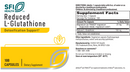 reduced l-glutathione sfi health label