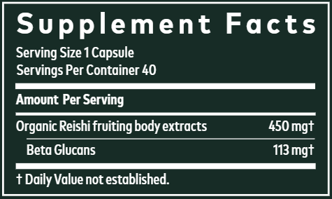 reishi mushroom gaia herbs supplement facts