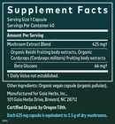 reishi & cordyceps gaia herbs supplement facts