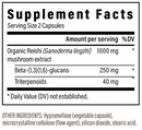 reishi mushroom extract capsules (real mushrooms) supplement facts