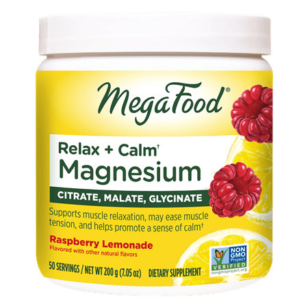 Relax + Calm Magnesium Powder-Raspberry Lemonade (MegaFood)