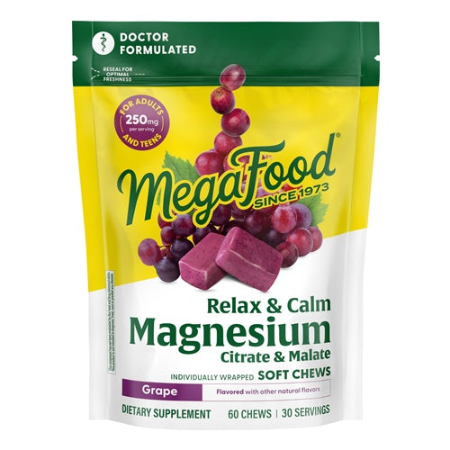 relax + calm magnesium soft chews (megafood)