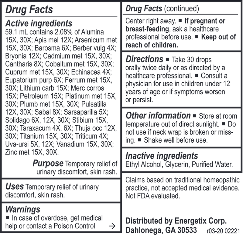 Rena-Chord (Energetix) Drug Facts