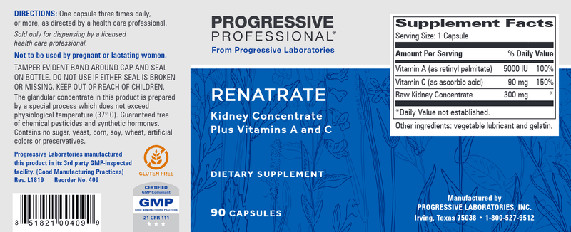 Renatrate (Progressive Labs) Label
