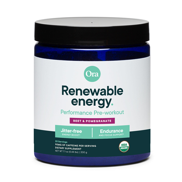 Renewable Energy: Organic Pre-Workout Powder (Ora Organic)