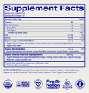 renewable energy pre-workout powder (ora organic) supplement facts