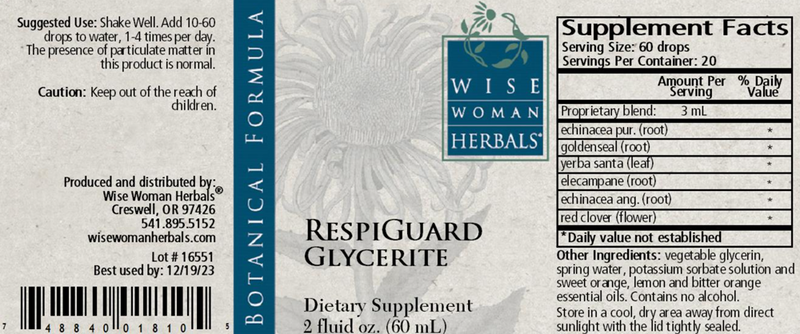 Respiguard Glycerite Wise Woman Herbals products