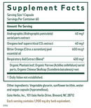 respiratory activator gaia herbs pro supplement facts