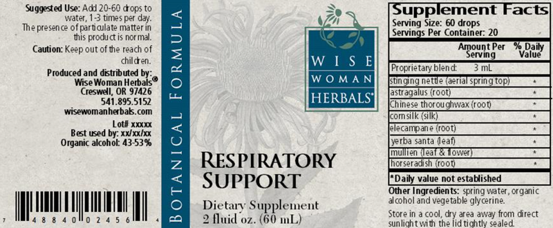 Respiratory Support Wise Woman Herbals products