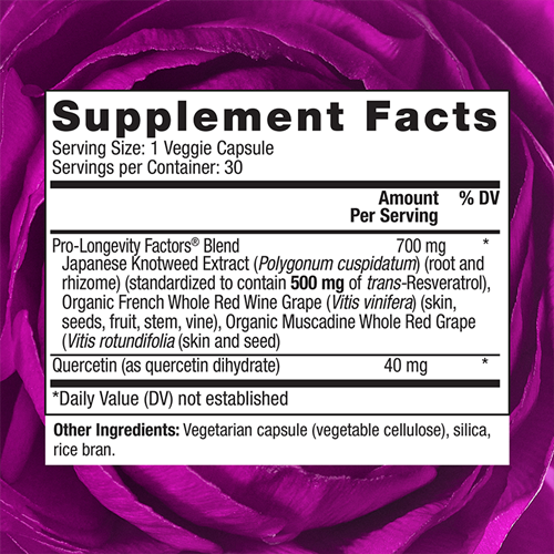 resveratrol 500 mg supplement facts