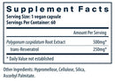 resveratrol vital nutrients supplement facts