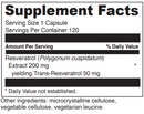 resveratrol 50 davinci labs supplement facts
