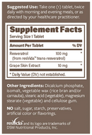resveratrol (endurance product company) supplement facts