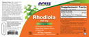 rhodiola 500 mg (now foods) label