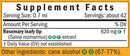 rosemary herb pharm supplement facts