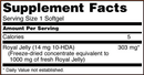 royal jelly 1000 mg (now foods) supplement facts
