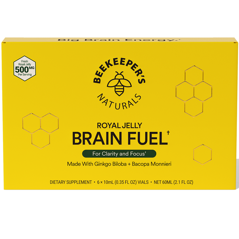Royal Jelly Brain Fuel (Beekeeper's Naturals) 6pack front