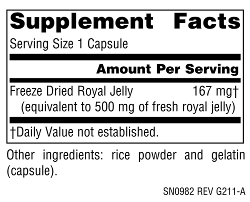 royal jelly 500 mg source naturals supplement facts