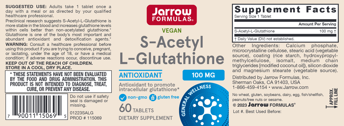 S-Acetyl L-Glutathione (Jarrow Formulas) S-Acetyl L-Glutathione (Jarrow Formulas)