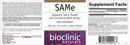 SAMe bioclinic naturals label