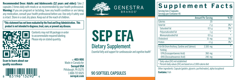 SEP EFA label Genestra