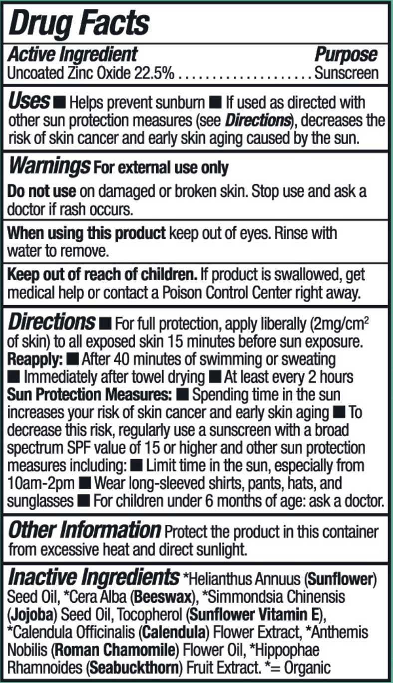 SPF 40 Baby Clear Zinc Sunscreen Cream (Badger) drug facts