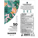 spf 50 daily mineral sunscreen badger label
