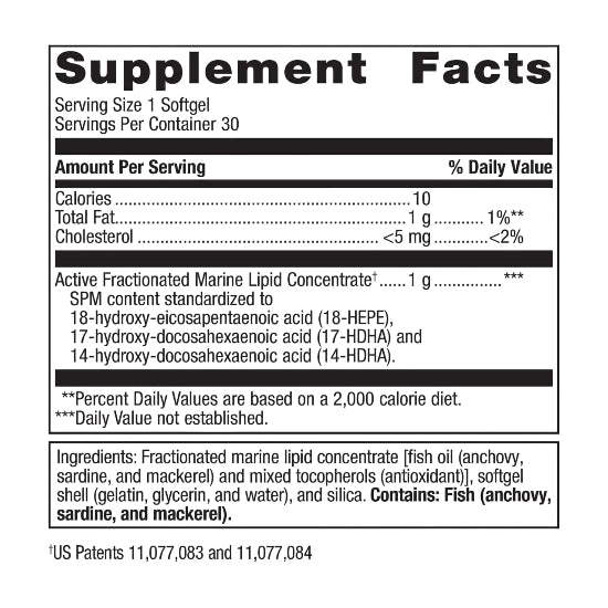 spm active one daily (metagenics) supplement facts
