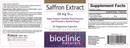 saffron extract bioclinic naturals label
