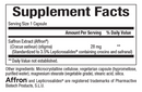 saffron extract bioclinic naturals supplement facts