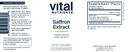 saffron extract vital nutrients label