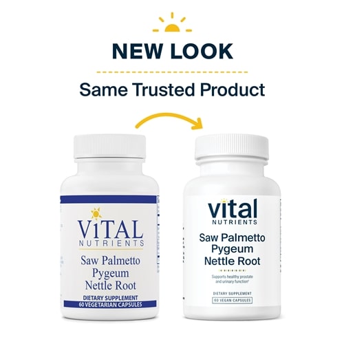 Saw Palmetto, Pygeum, Nettle Root Vital Nutrients new look