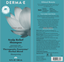 scalp relief shampoo dermae label