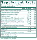 scorbatate genestra supplement facts