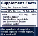sea-iodine (life extension) supplement facts