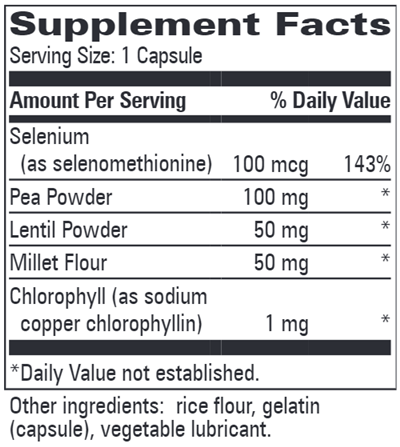 Selenase 100 Caps (Progressive Labs) Supplement Facts