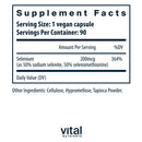 selenium vital nutrients supplement facts