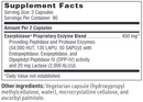 serenaid sfi health supplement facts