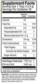 seriously delicious high potency omega-3 citrus sorbet (barlean's) supplement facts