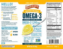 seriously delicious omega-3 fish oil lemon creme (barlean's) label