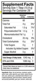 seriously delicious omega-3 fish oil lemon creme (barlean's) supplement facts