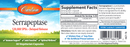serrapeptase carlson labs label