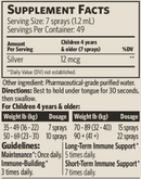 kids daily+ immune support sovereign silver supplement facts