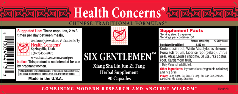 Six Gentlemen (Health Concerns) Label
