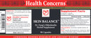 skin balance health concerns label