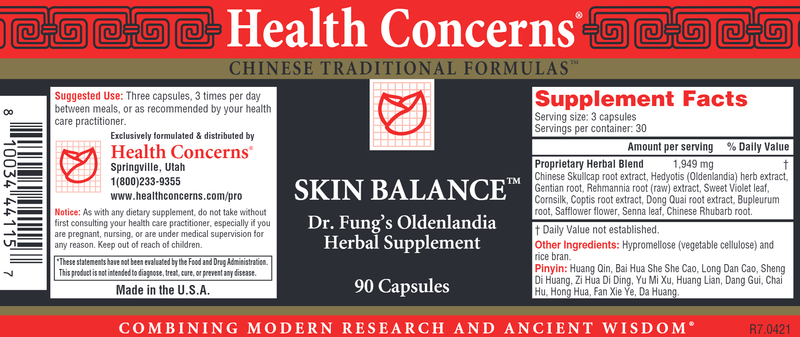 Skin Balance (Health Concerns) Label