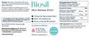 skin renew elixir biosil label