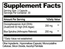 smart omegas with blue spirulina (natural stacks) supplement facts