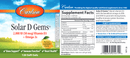 solar d gems carlson labs label