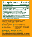 soothing throat spray honey sage (herb pharm) supplement facts